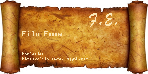 Filo Emma névjegykártya